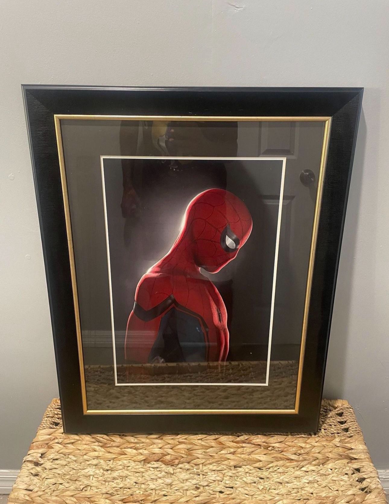 Marvel Spiderman Concept Art Glass Framed Poster