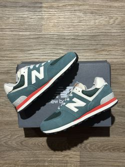 Brand New! New Balance 574 Green Red Kids