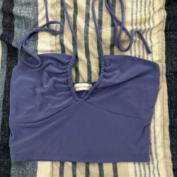 crop top blue