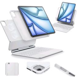 ESR Rebound 360 iPad Air 11 Inch Case with Keyboard M4/M3/M2, 2024-2026 WHITE