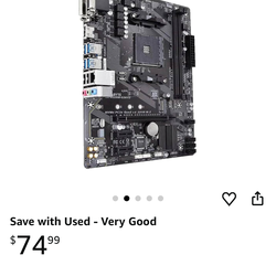 GIGABYTE GA-A320M-S2H MicroATX AM4 DDR4 Motherboard HDMI USB 3.1 PCIe M.2