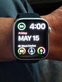 Unlocked APPLE Watch 9 Cellular + GPS Silver  45mm Alum Case & Acc Bundle