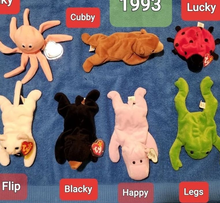 Collection of 1993-1998 ORIGINAL BEANIE BABIES and MCDONALD'S TEENIE BEANIE BABIES