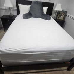 Bedroom Set (Frame,mirror,sidetable,drawer )& Mattress & Lamps