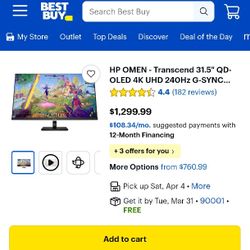 OMEN Transcend 31.5 OLED GAMING MONITOR 