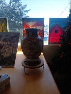 Chinese cloisonné Dragon vase 