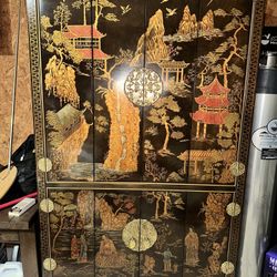 Vintage Henredon Folio 10 Chinoisere Armoire 