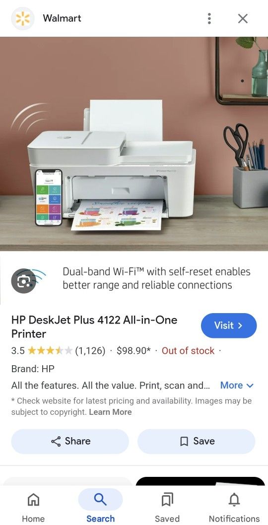 hp deskjet plus 4122 print