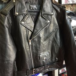 New Motorcycle Leather Vest Old School Classic Jacket $160