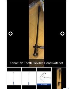 Kobalt 72-Tooth Flexible Head Ratchet