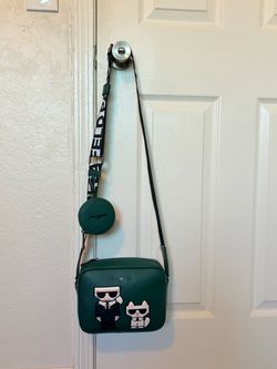 Karl lagerfeld Paris Green Crossbody camera bag