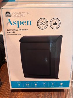 Architectural Mailboxes Aspen Locking Wall-Mounted Mailbox – Black