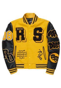Yellow Oversized Varsity Jacket s