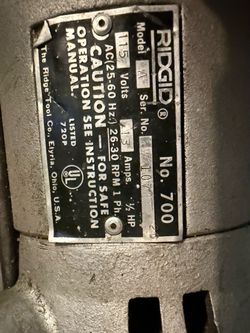 Ridgid pipe Threader 700