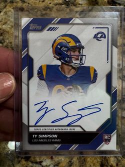 Topps  flagship Ty Simpson   Auto  ( first signatures )