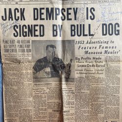 Boxing Autographed DEMPSEY