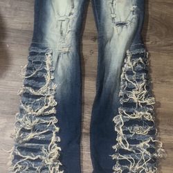 Stoopid Stack Double Denim Jeans