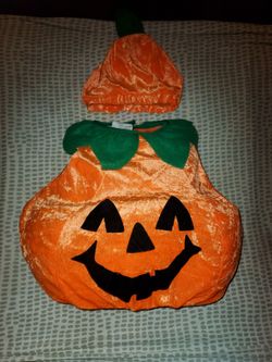 Baby Pumpkin Halloween Costume with Hat size 1 to 2 years old