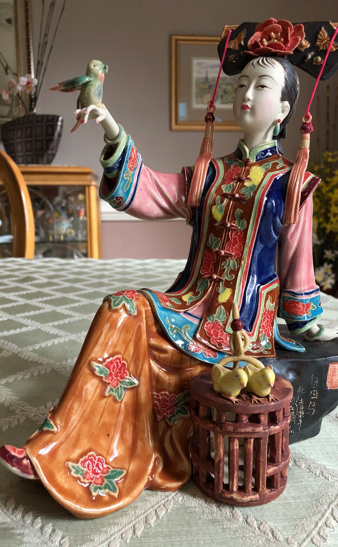 Collectible- Chinese Princess - intricate details - Made of clay