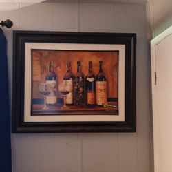 Art print famous wine bottle art.