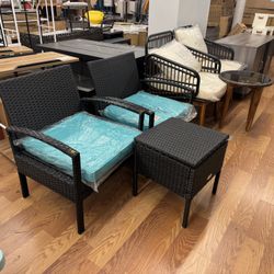  3PCS Patio Rattan Furniture Set For Patio