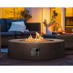Outdoor Propane Fire Pit Tank Outside with Waterproof Cover - Dark Bronze