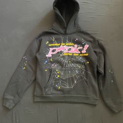 Pink Sp5der Hoodie Size L