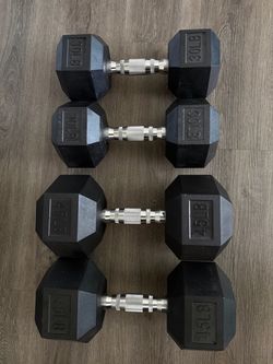 Like new dumbbells w/ adjustable bench