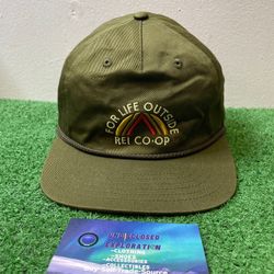 Rei olive green for life outside hat