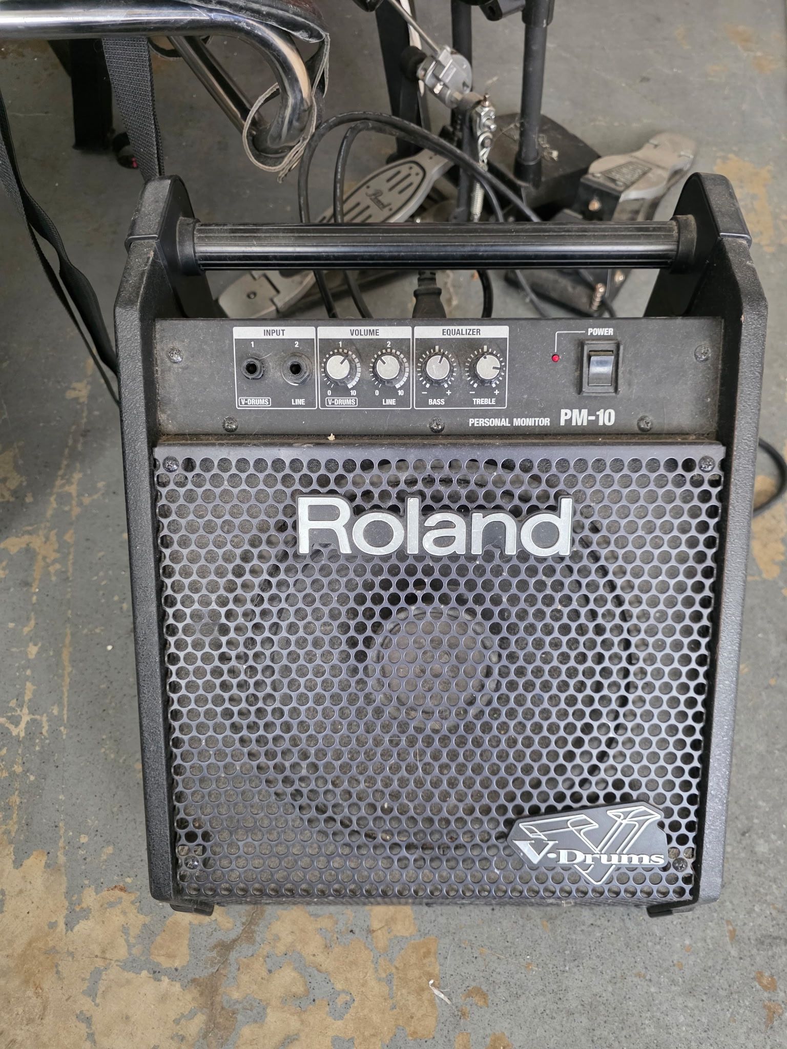 ROLAND PM-10 V-DRUM SPEAKER SYSTEM /SPEAKER AMP AMPLIFIER MONITOR