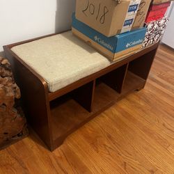 Entryway bench with storage