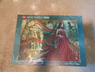 2000 Piece Puzzle Fantasy Red Dress Witch 