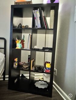 Black Cube Bookshelf Storage Unit