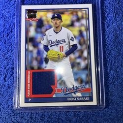 Roki Sasaki 2026 Relic Player-worn Patch 75th Anniversary Dodgers 