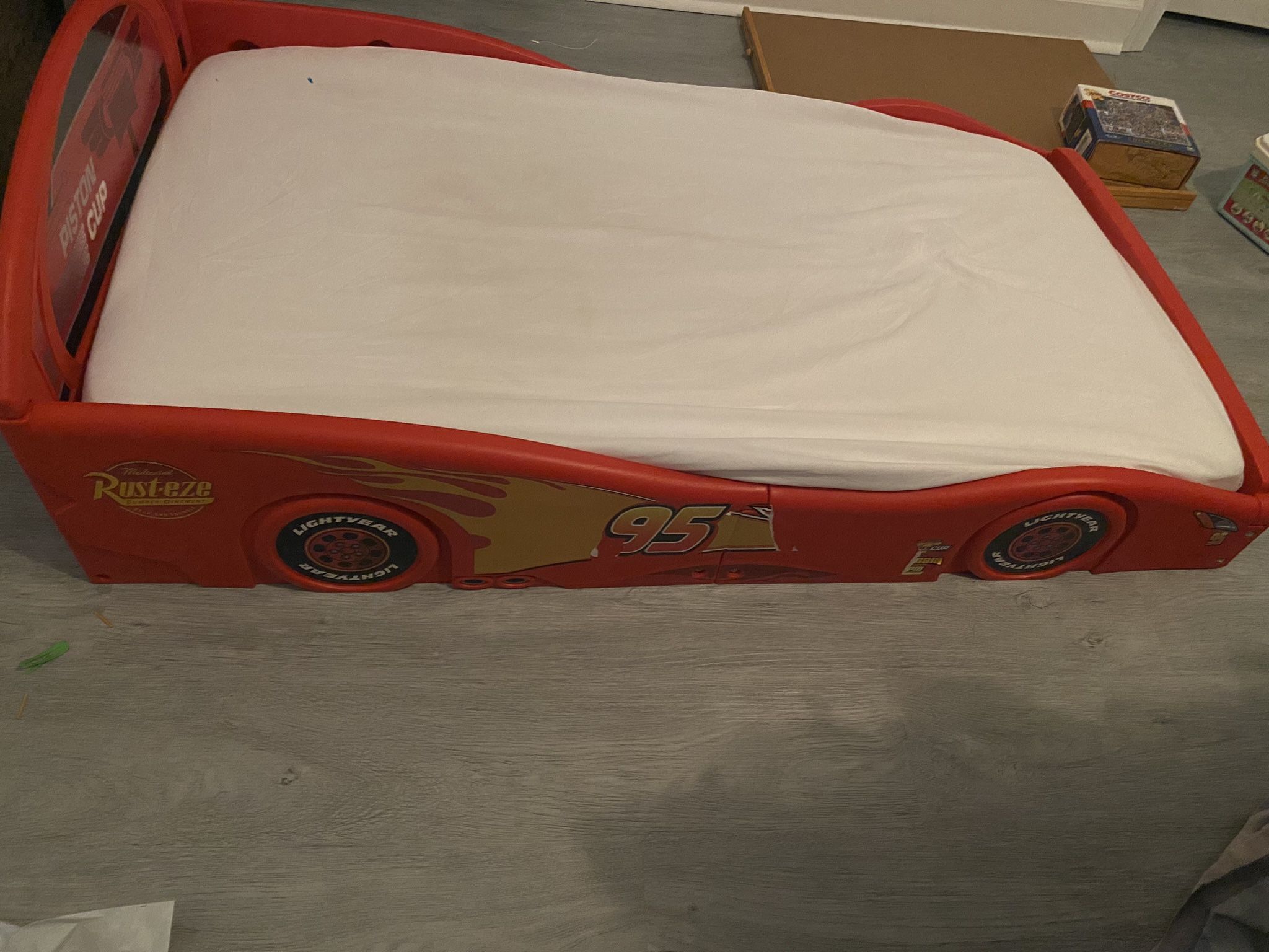 Toddler Car Bed With Mattress 