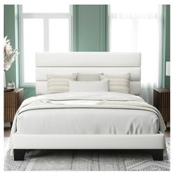 Bed Frame With Velvet Upholstered 