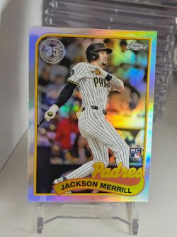 Jackson Merrill topps chrome rookie refractor padres