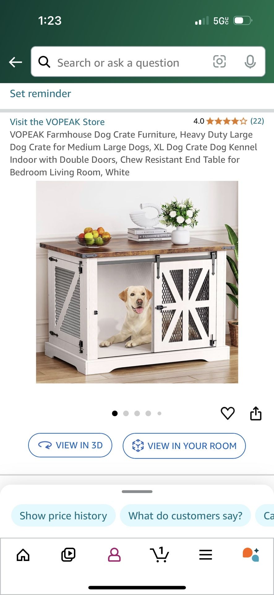 Vopeak Farmhouse Dog Crate