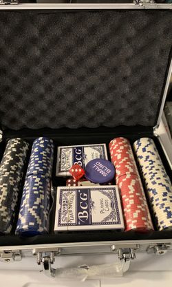 Poker set in case