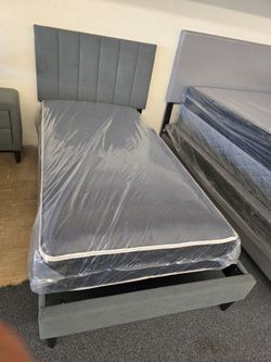 TWIN BED FRAME AND MATTRESS