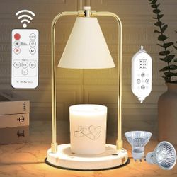Brand New Candle Warmer lamp with Timer and Remote Control - Warm Ambiance Lighting and Wax Melting Function - Electric and Safe - Automatic Timer and