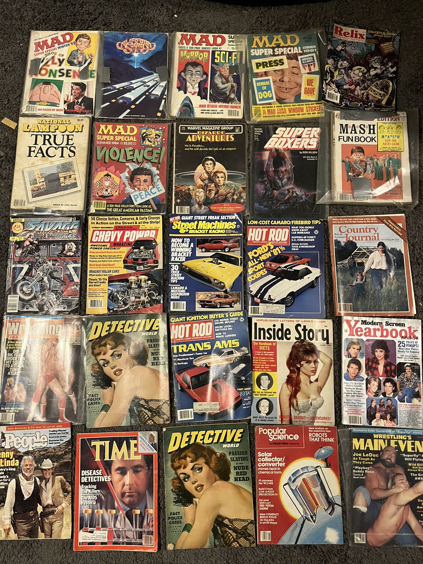25 magazines from the 1970s