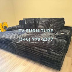 Brand New! Oversized Double Chaise With Cupholder! Same Day Delivery