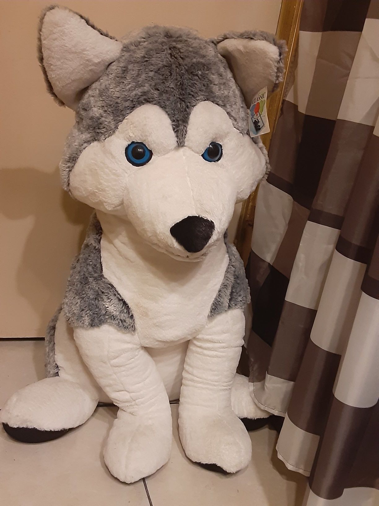 Giant wolf stuffed animal