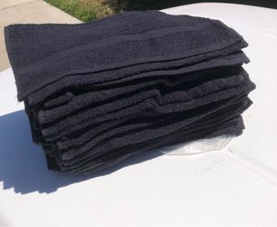 Hand/salon black towels, $25