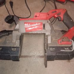 Milwaukee Band saw & M18 Red Lithium High Output HD 12.0 Battery  & M18 XC 3.0 Battery