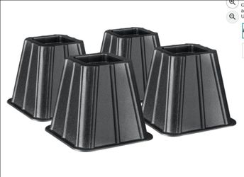 NEW - Super Strong Bed and Furniture Riser, Great for Under Bed Storage - Pack of 4