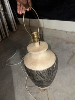Southwestern-Style Ceramic Table Lamp (No Shade)