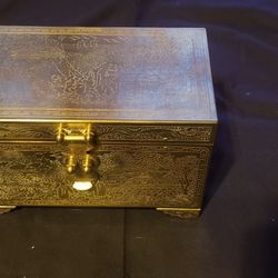 Brass Oriental Jewelry Box