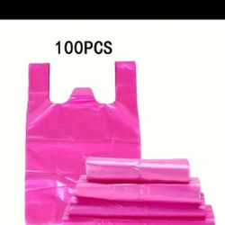 Mini Trash Bags Pinkish purple NWT Pink plastic bag set - 100 mini bags